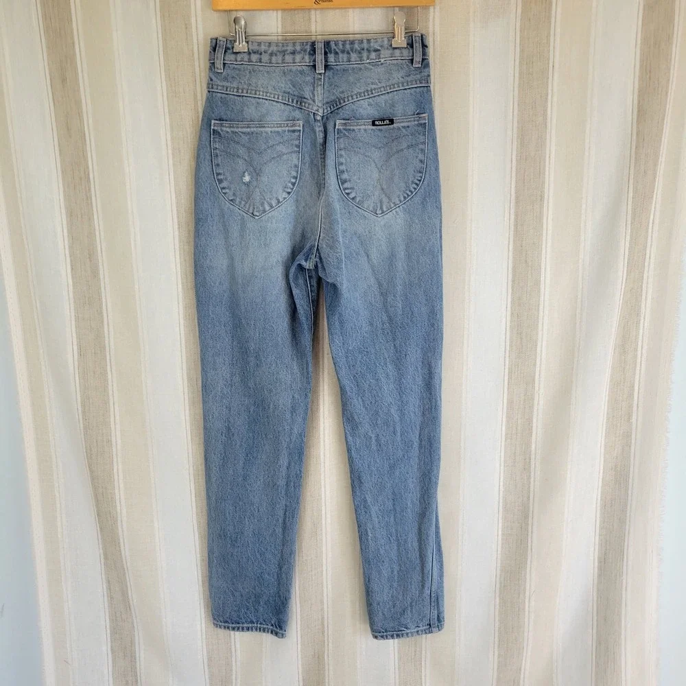 Rolla's Elle Super High Rise Relaxed Jeans Blue Size 27 - Picture 12 of 12